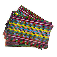 Party placemats San Antonio Aguas Calientes set of 18 Guatemala