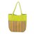 Cotton tote handbag, 'Maya Lemon' - Handwoven Yellow and Orange Tote Handbag from Guatemala thumbail