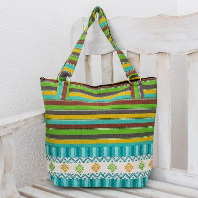 Cotton tote handbag, Joyous Colors
