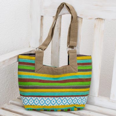 Cotton tote handbag, Colorful Cocoa