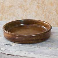 Wood serving bowl Tropical Beauty Guatemala