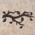 Wrought iron wall candleholder, 'Living Forest' - Wrought Iron Leafy Branch Wall Candleholder thumbail