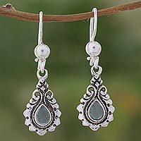 Jade dangle earrings,