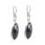Dark green jade dangle earrings, 'Maya Elegance' - Guatemalan Dark Green Jade Sterling Silver Hook Earrings (image 2b) thumbail