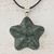 Dark green jade pendant necklace, 'Wishing Star' - Fair Trade Jewelry Artisan Crafted Dark Jade Necklace thumbail