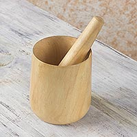 Wood mortar and pestle Perfect Mix Guatemala