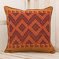 Cotton cushion cover Traditional Symmetry Guatemala