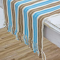 Cotton table runner Sky and Earth Guatemala