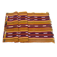 Cotton table runner Gold Path to Chichicastenango Guatemala