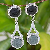 Featured review for Jade dangle earrings, Maya Twin Moons