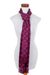 Rayon chenille scarf, 'Magenta Nights' - Backstrap Rayon Chenille Handmade Scarf in Magenta and Black (image 2c) thumbail