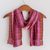 Rayon chenille scarf, 'Pomegranate Passion' - Hand Woven Rayon Chenille Scarf Woven in Red Purple and Pink thumbail