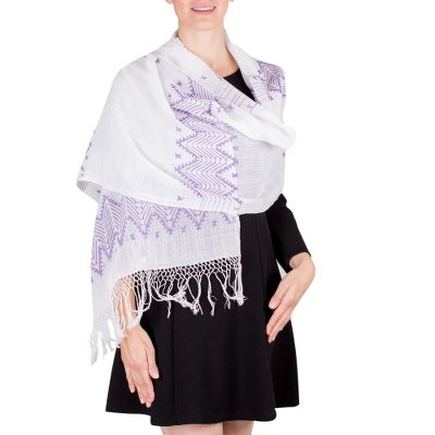 Cotton shawl, Purple Santa Cruz Hills
