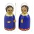 Wood nativity scene, 'Holy Family in Royal Blue' (6 pieces) - 6 Piece Artisan Crafted Wood Nativity Scene in Royal Blue (image 2d) thumbail
