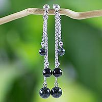 Jade chandelier earrings,