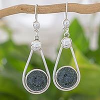 Jade dangle earrings,
