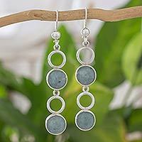 Jade dangle earrings,