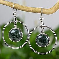 Jade dangle earrings,