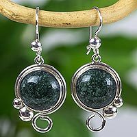Jade dangle earrings,