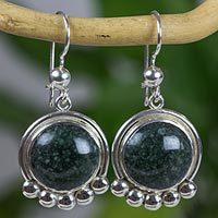 Jade dangle earrings,