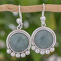 Jade dangle earrings,