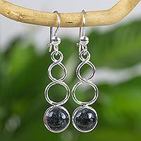 Jade dangle earrings,
