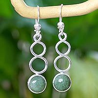Jade dangle earrings,