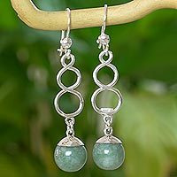 Jade dangle earrings,