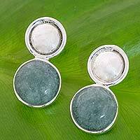 Jade drop earrings,