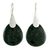 Jade dangle earrings, 'Dark Yaxha Forest' - Modern Dark Green Jade and Silver Earrings (image 2a) thumbail