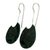 Jade dangle earrings, 'Dark Yaxha Forest' - Modern Dark Green Jade and Silver Earrings (image 2b) thumbail