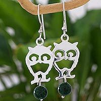 Jade dangle earrings,