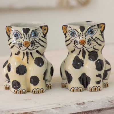 Terracotta mugs, Gatitos Lecheros (pair)