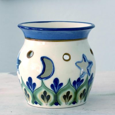 Terracotta tealight holder, Midnight Light