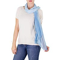 Cotton scarf Clear Sky Moods Guatemala