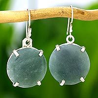 Jade dangle earrings,