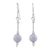 Lilac jade dangle earrings, 'Delicate Maya' - 925 Silver and Lilac Jade Guatemalan Dangle Earrings (image 2a) thumbail