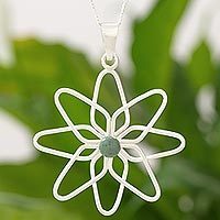 Jade flower necklace,