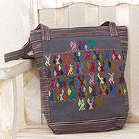 Cotton shoulder bag Multicolor Landscape Guatemala