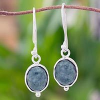 Jade dangle earrings,