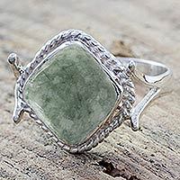 Jade cocktail ring,