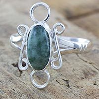 Jade cocktail ring,