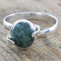 Jade cocktail ring,