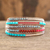 Beaded wrap bracelet, 'Fresh Achiote' - Red Brown Wrap Bracelet from Artisan Crafted Beaded Jewelry thumbail