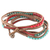 Beaded wrap bracelet, 'Fresh Achiote' - Red Brown Wrap Bracelet from Artisan Crafted Beaded Jewelry (image 2d) thumbail