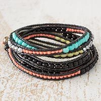 Beaded wrap bracelet,