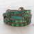 Beaded wrap bracelet, 'Fertile Sierra' - Handmade Turquoise Color Iridescent Gold Wrap Bracelet thumbail