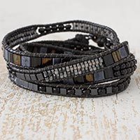 Beaded wrap bracelet,