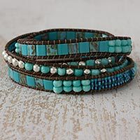 Beaded wrap bracelet,