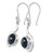 Jade dangle earrings, 'Dark Forest Lights' - Guatemalan Dark Green Jade Dangle Earrings in Silver 925 (image 2b) thumbail